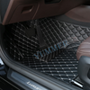 Black and White Stitching Car Mats Set