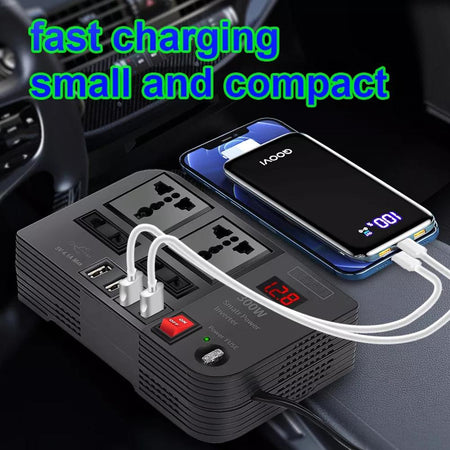 Fast Charging Universal Socket Power Adapter Inverter (300W )